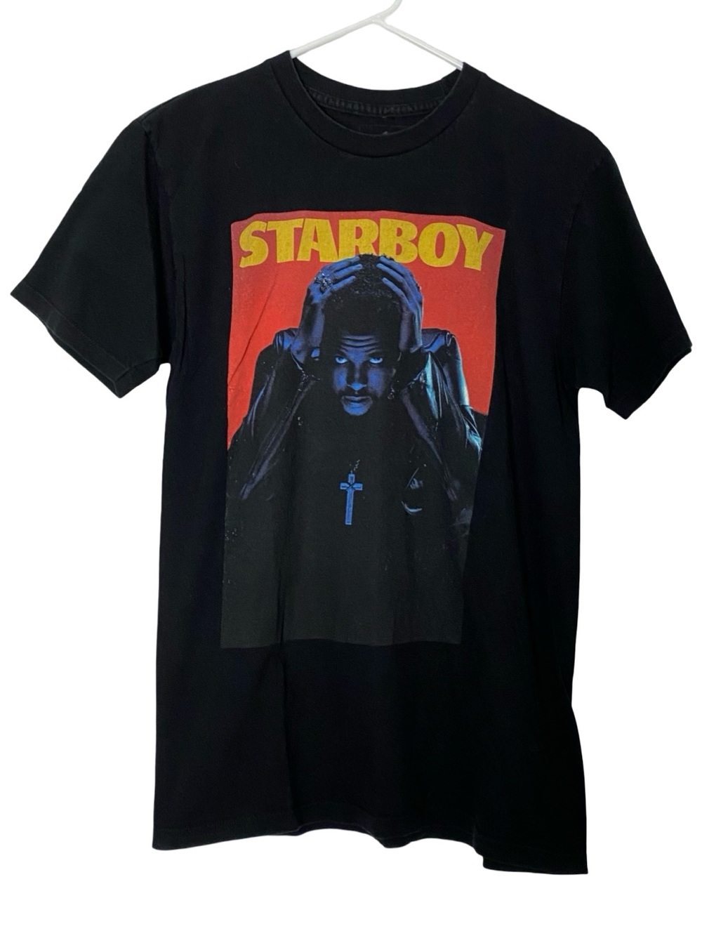 The Weeknd Starboy Tee Tshirt Men Size Medium Unisex Weekend Black Graphic Print